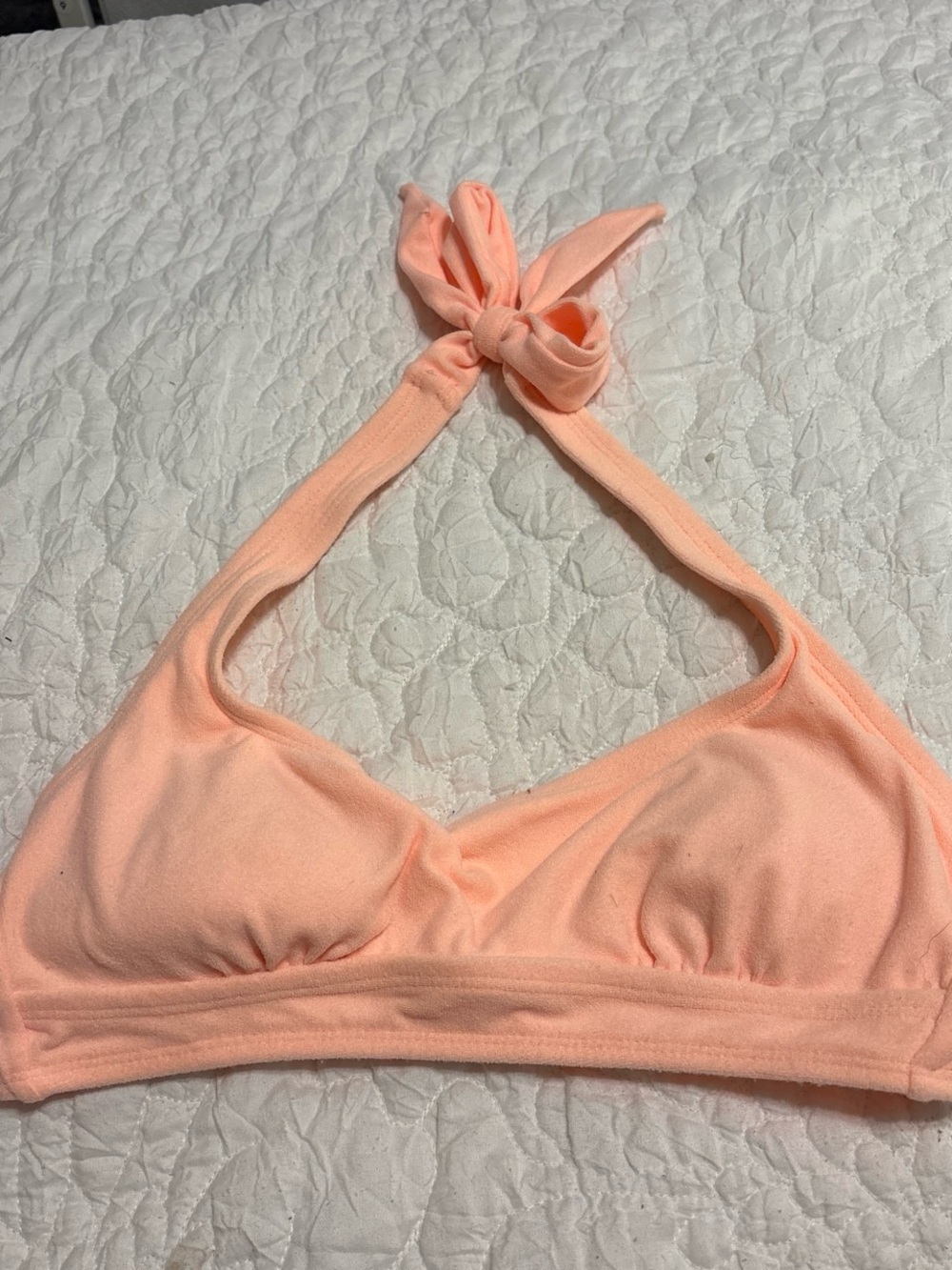 SHEIN Peach Halter Bikini Top